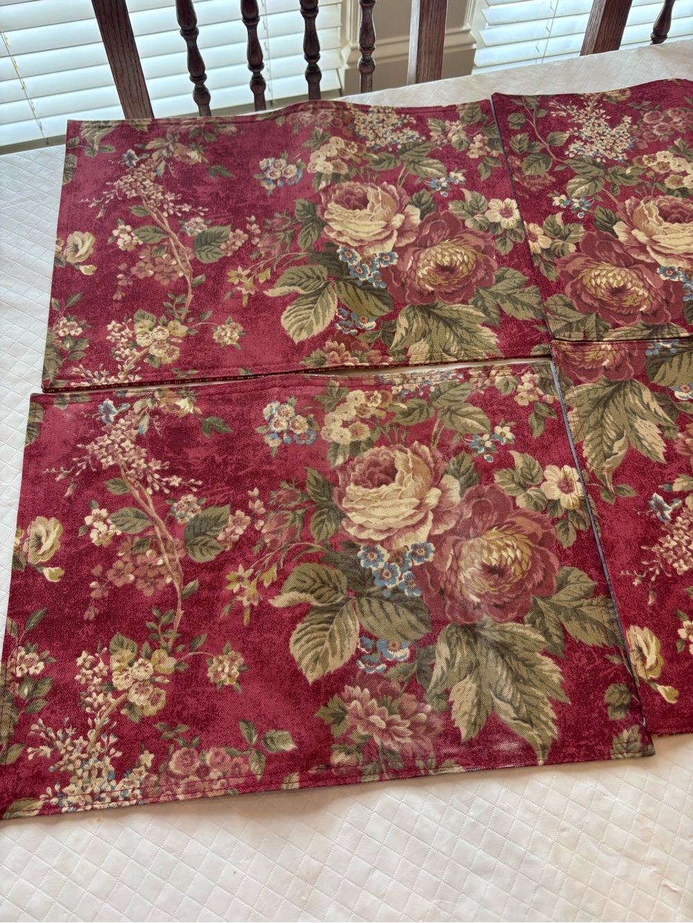 Waverly Floral / Plaid Placemat Set of 6 - Picture 4 of 5
